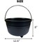 Large Halloween Black Cauldron 12.6" Plastic Witch Cauldron Candy Bowl Kettle, Pot and Bucket Trick or Treat Party Supplier Decorations